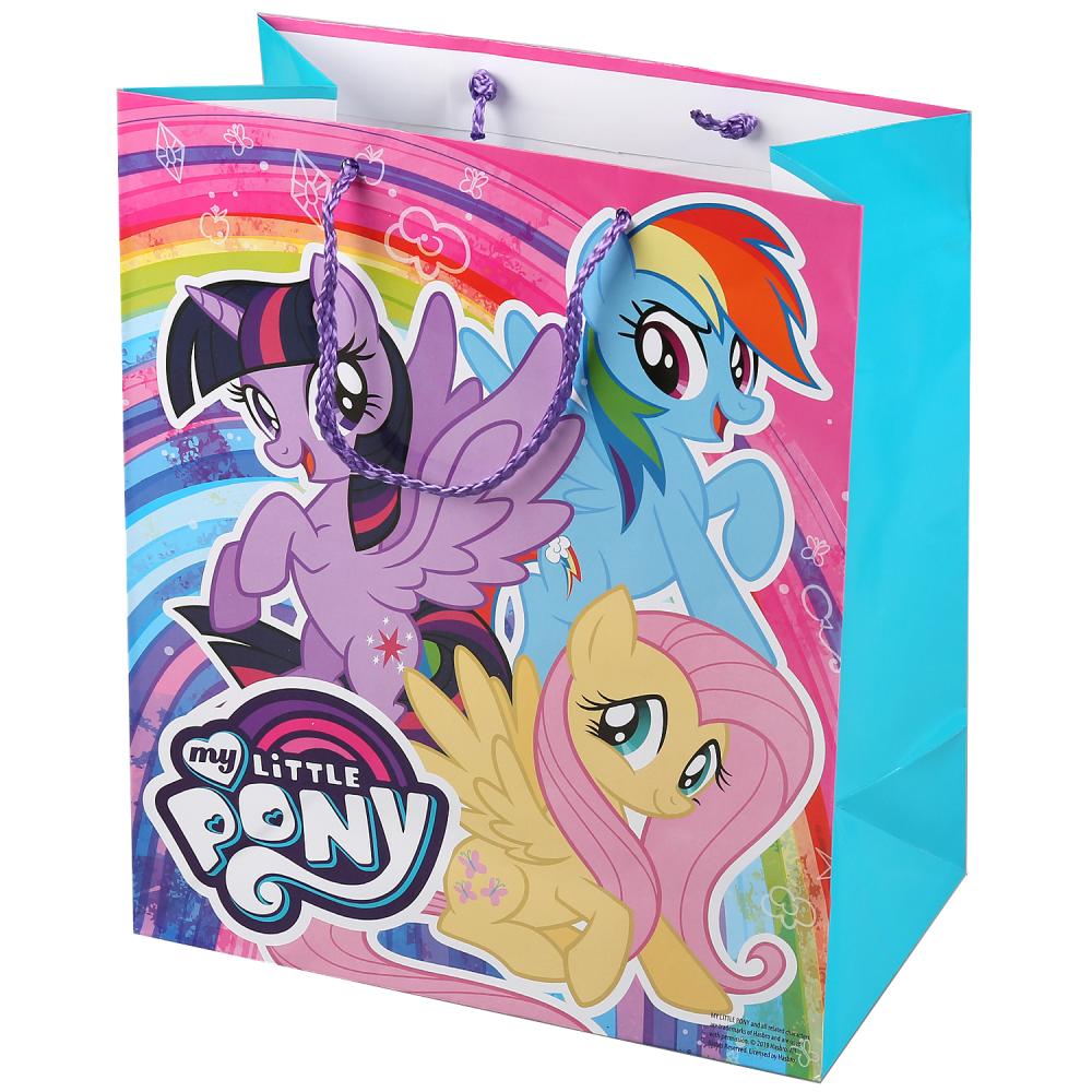 ПАКЕТ ПОДАРОЧНЫЙ ИГРАЕМ ВМЕСТЕ MY LITTLE PONY 26Х32Х14СМ, БУМ., ГЛЯНЦ. В  ПАК. УП-12ШТ в кор.6уп купить на самой большой базе игрушек в Воронеже за  58.80 руб., код 921078